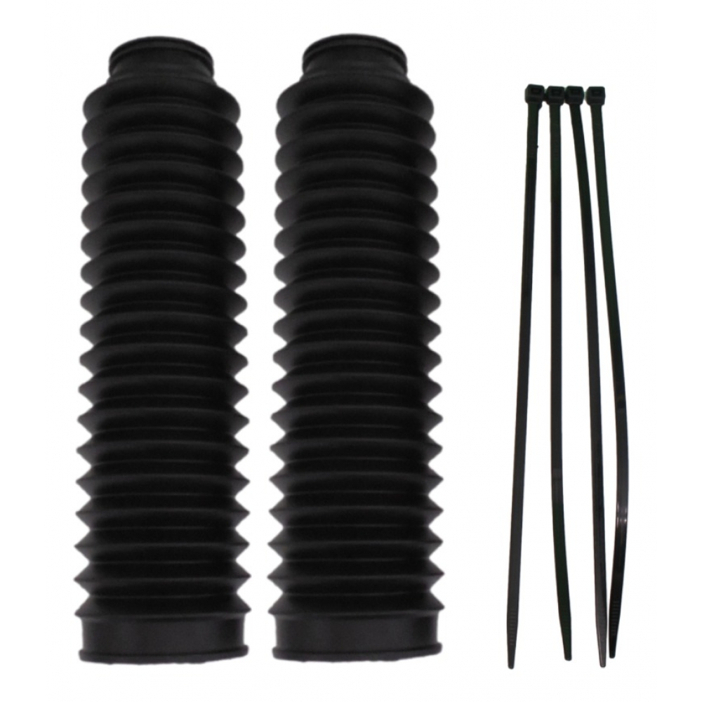 Sanfona Protetor Bengala Moto Nxr Bros 125 150 Até 2008 Xlr 125 Xtz 125 Xls 125 18 Dente Preta