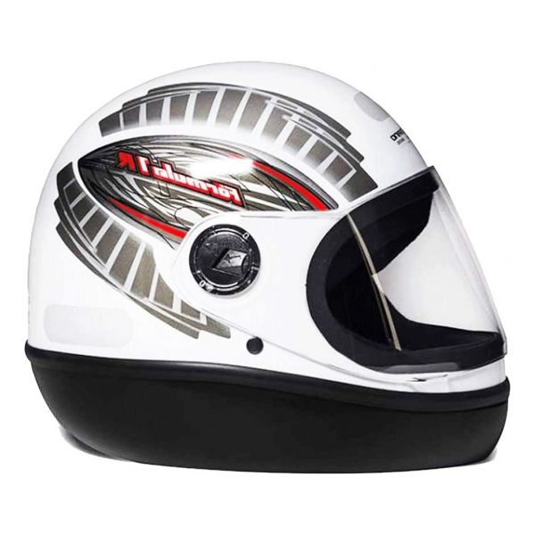 Capacete Taurus Formula 1R Viseira 2mm Modelo Novo - Branco