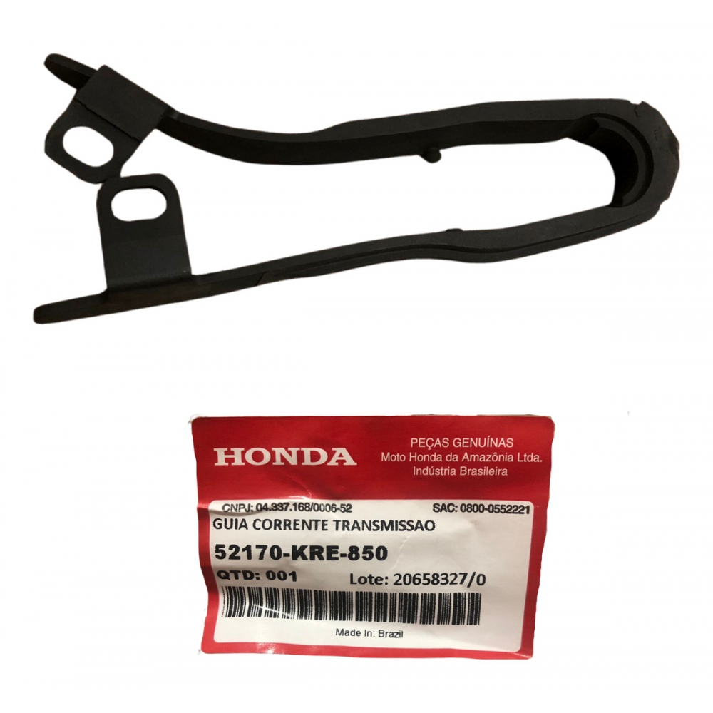 Saboneteira Guia Deslizador Corrente Transmissão Moto Xre 190 Nxr Bros 125 Bros 150 Bros 160 Original Honda - Preto
