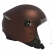 Capacete Moto Aberto Feminino Masculino Joy 23 San Marino By Taurus Biz Marrom C/ Acabamento Interno Couro - Marrom