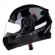 Capacete Moto Robocop Articulado Texx Gladiator V3 Escamoteável C/ Óculos Masculino Feminino - Preto Brilho