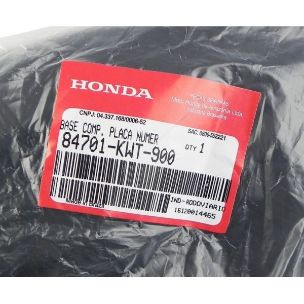 Paralama Suporte Placa Traseiro Moto Xre300 Xre 300 2010 2011 2012 2013 2014 2015 2016 2017 2018 Original Honda - Original Honda
