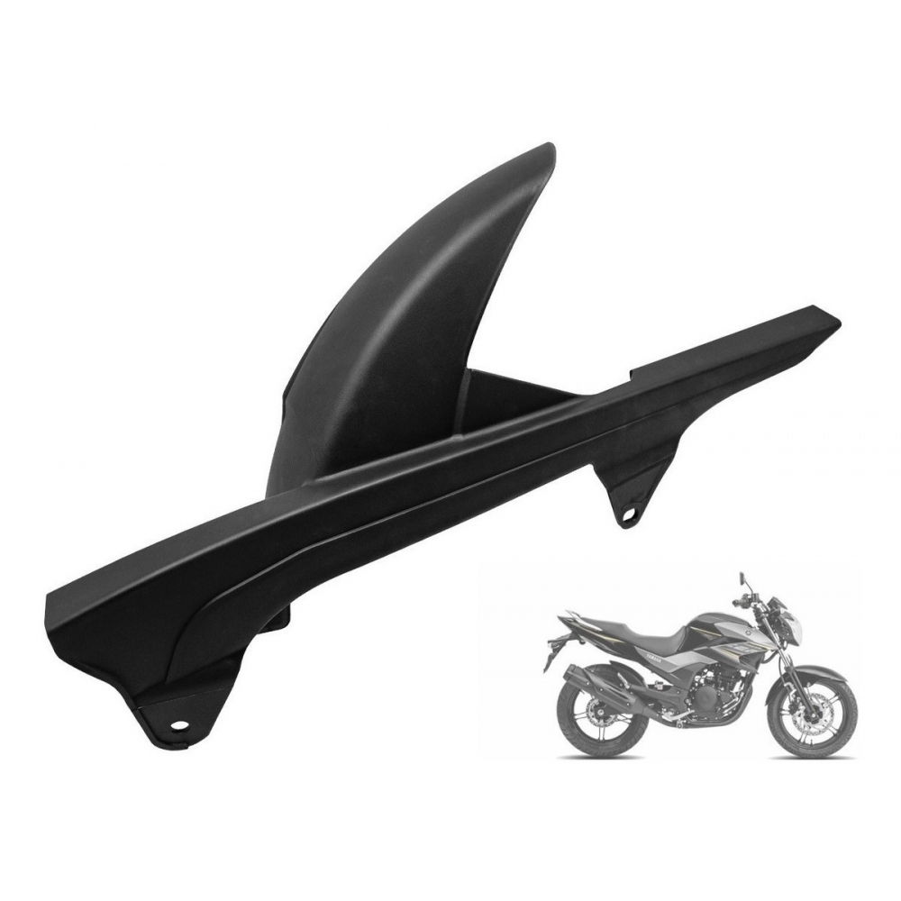 Capa Porta Corrente Moto Fazer 250 Ys250 2006 2007 2008 2009 2010 2011 2012 2013 2014 2015 2016 2017 Mod Original - Preto