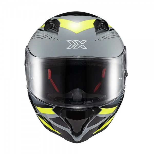 Capacete Moto Esportivo Fechado Texx Hunter Ark C/ Aerofólio Spoiler Masculino Feminino Lançamento - Cinza Verde