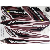 Kit Adesivos Faixas Moto Fazer 150 Sed Vermelha 2016 Jogo Adesivo