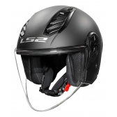 Capacete Moto Aberto Ls2 Of616 S Airflow II Black Preto Fosco C/ Spoiler Masculino Feminino