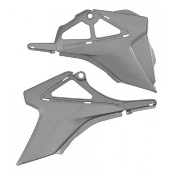 Sub Tampa Lateral Inferior Nxr Bros 150 2009 2010 2011 2012 2013 2014 Cinza Escuro Modelo original Tork