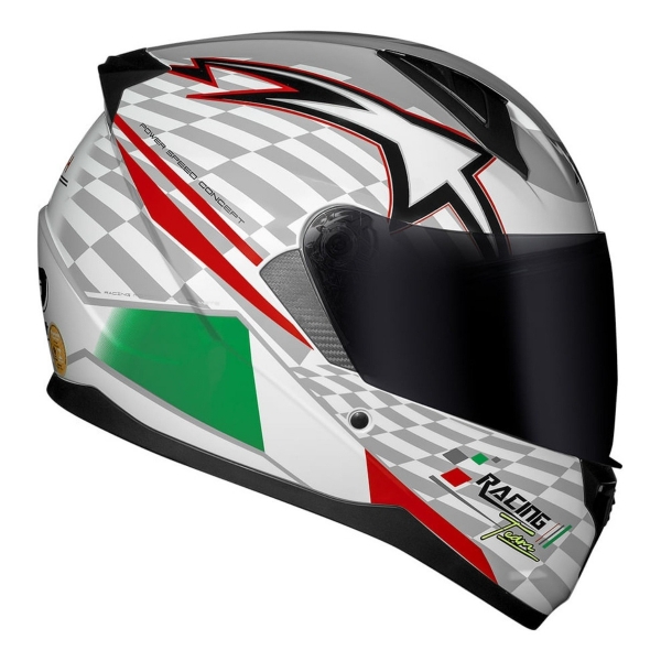 Capacete Fechado Moto Race Tech Sector Grid Grand Prix Bandeira Italy Itália Lançamento