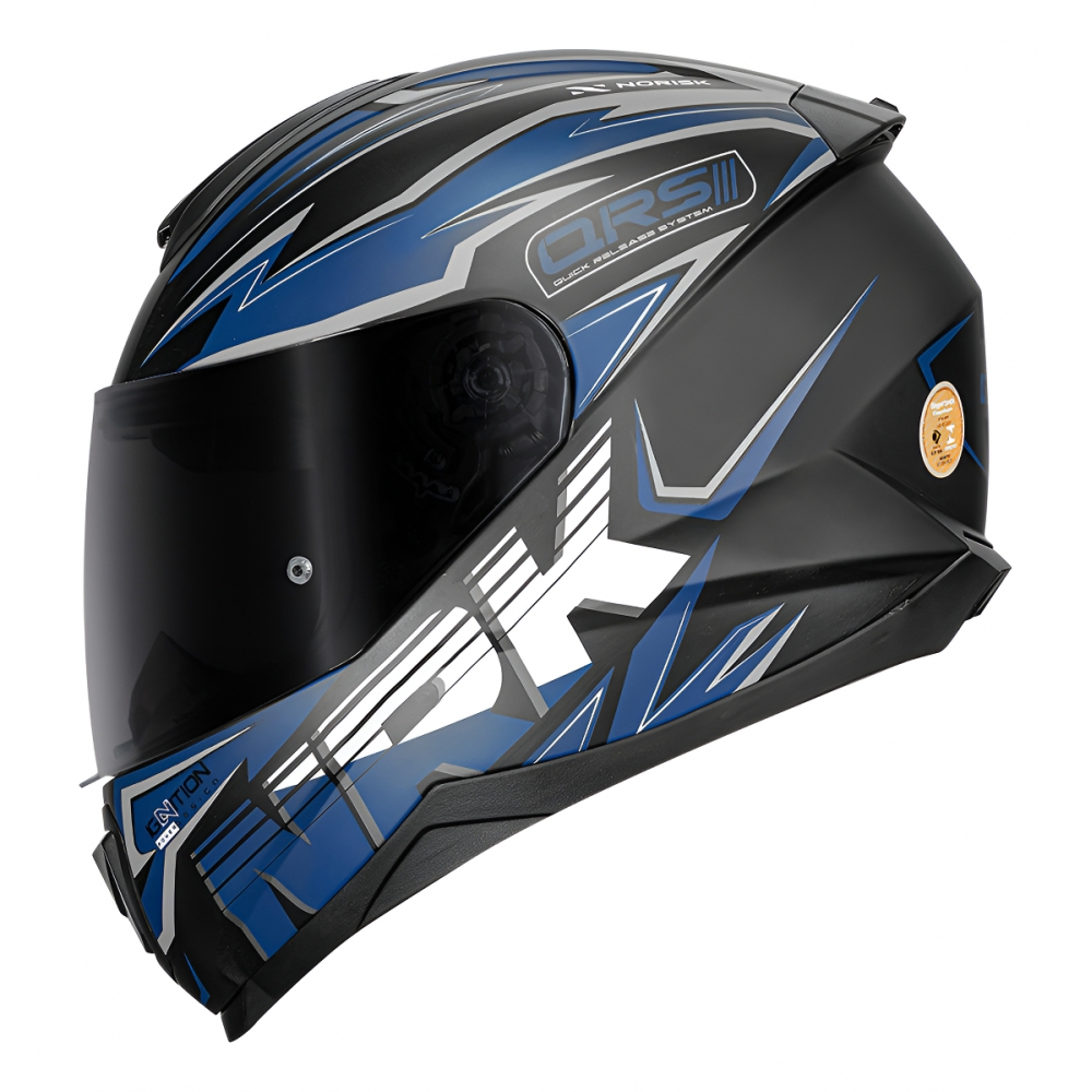 Capacete Esportivo Moto Norisk Razor FF808 Fechado Masculino Feminino - Ghost Azul