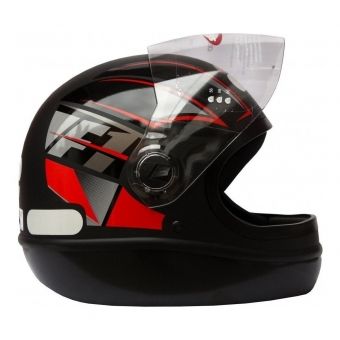 Capacete Moto Taurus Fórmula 1 Neo Preto Fosco Vermelho