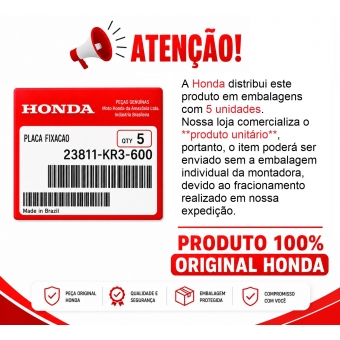 Trava Fixação Pinhão Pião Moto Titan Bros 125 150 Strada 200 Crf 230 Xlr 125 Original Honda