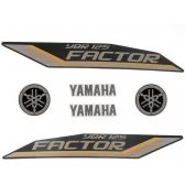 Kit Adesivos Faixa Moto Ybr 125 Factor 2012 Preta Jogo Adesivo