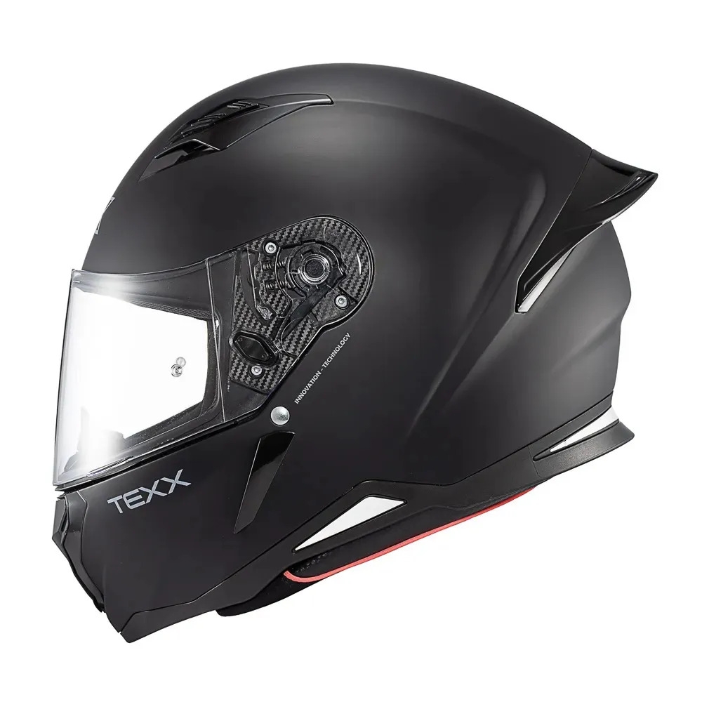 Capacete Moto Esportivo Texx Hunter Ark Preto Fosco C/ Aerofólio Spoiler Masculino Feminino