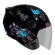 Capacete Moto Feminino Aberto Ebf Thunder Spark Jet Borboleta Preto Rosa Azul Lilás C/ Selo Inmetro - Azul Tiffany