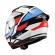 Capacete Moto Esportivo Fechado Texx Hunter Ark C/ Aerofólio Spoiler Masculino Feminino Lançamento - Branco Vermelho Azul