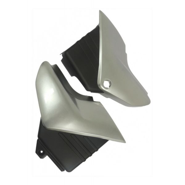 Par De Tampa Lateral Moto Ybr 125 Prata 2004 2005 2006 2007 2008 Carenagem S/ Adesivo Mod Original - Tork