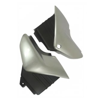 Par De Tampa Lateral Moto Ybr 125 Prata 2004 2005 2006 2007 2008 Carenagem S/ Adesivo Mod Original