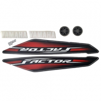 Kit Adesivos Faixa Moto Factor 125 Vermelha 2017 2018 Jogo Adesivo